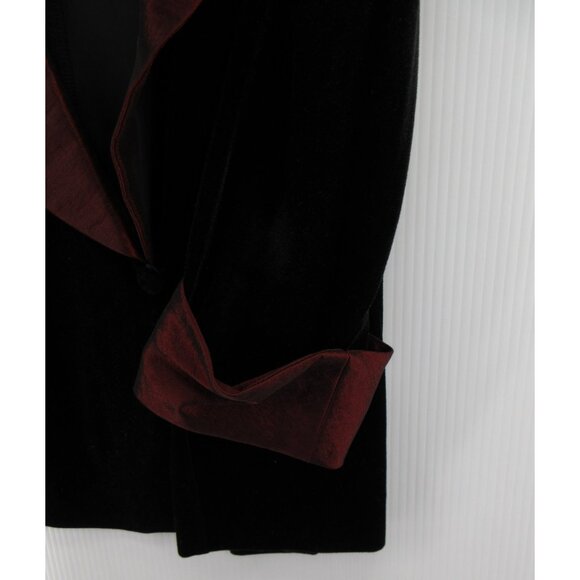 Alex Evenings Top Medium Velvet Blazer Blouse Shawl Dinner Party - Picture 3 of 10